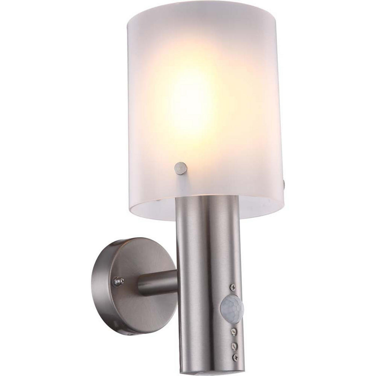 LED AUSSEN-WANDLEUCHTE Edelstahl Silber - Silberfarben, Metall (12/27.8/15.7cm) - Globo Lighting