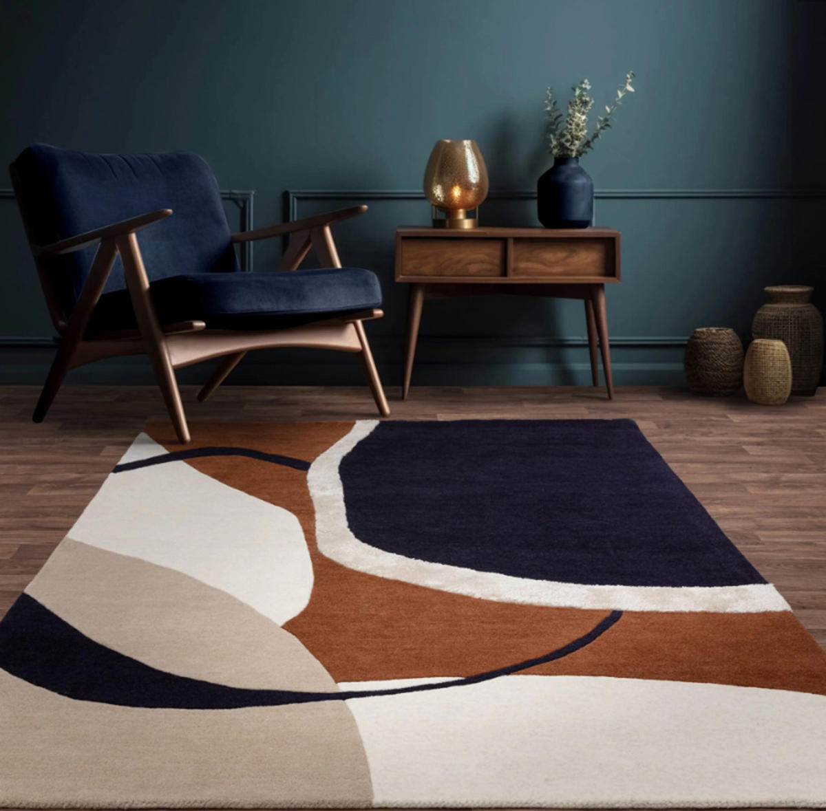 TEPPICH modern handgetuftet Wolle KATO Braun 120 x 170 cm - Braun, Naturmaterialien (120/170cm) - Novatrend