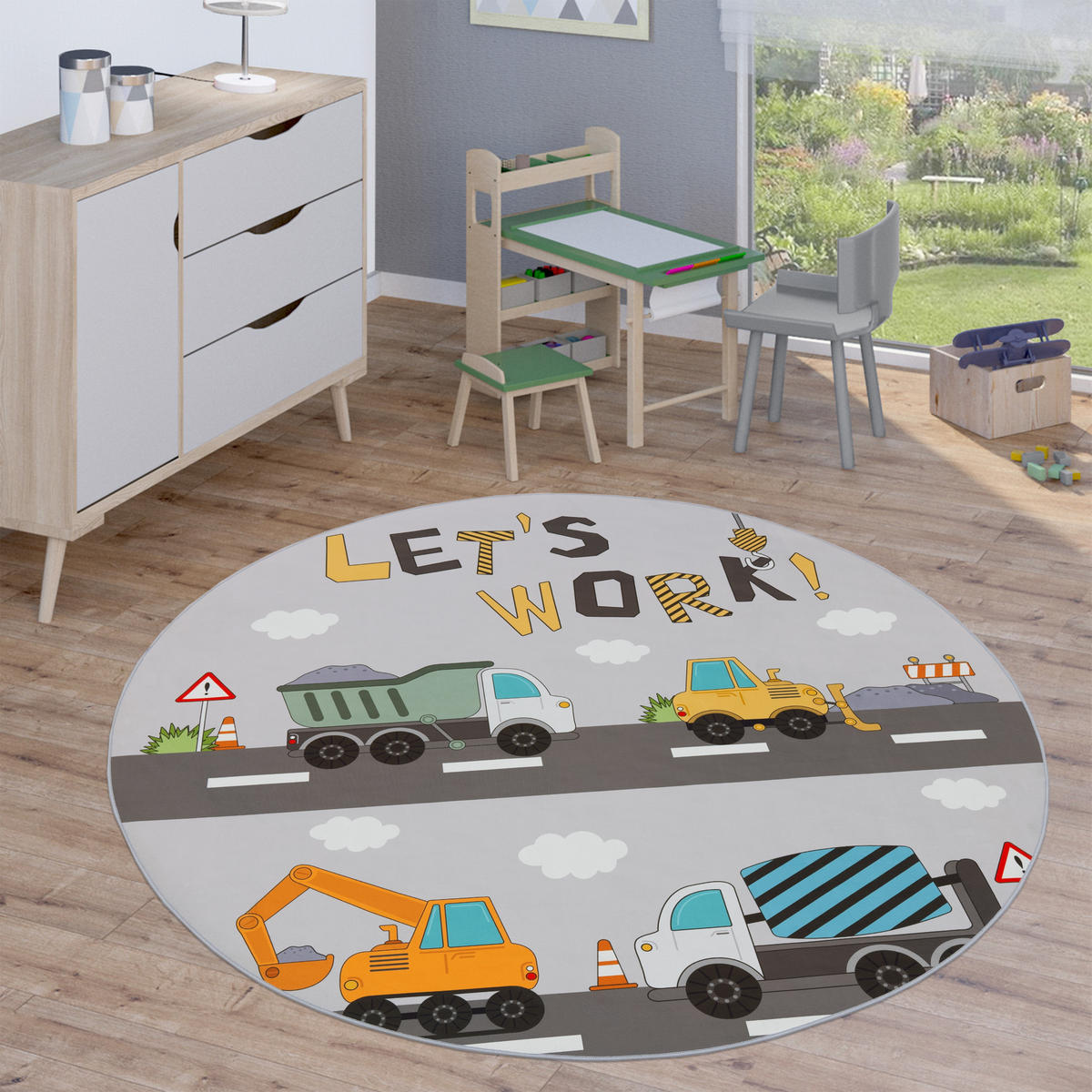 KINDERTEPPICH 200/200 cm Bino 578 - Hellgrau, Textil (200/200cm) - Paco Home