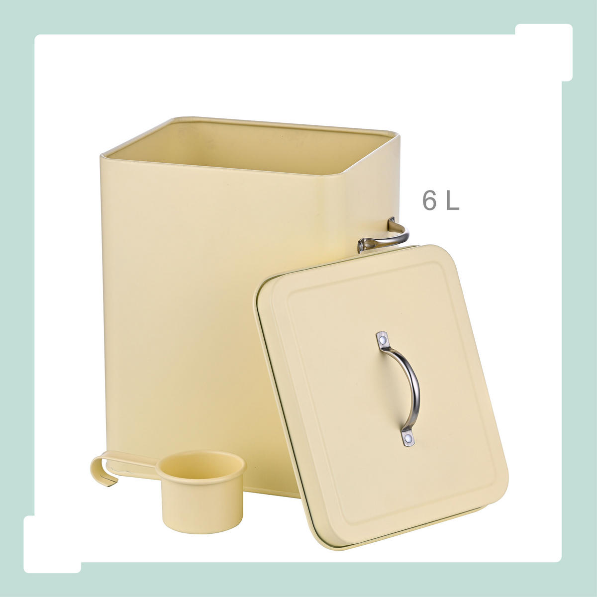BOX na pranie - béžová, kov (18/25.5/15.5cm) - Relaxdays