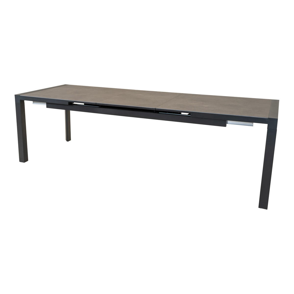 GARTENTISCH Lagos - Grau - 200/260/96/74 cm - Grau, Metall (200/96/74cm) - Lesli Living