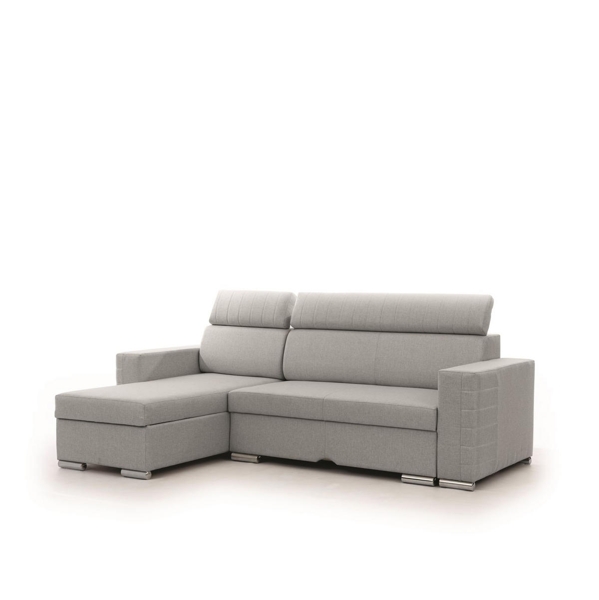 ECKSOFA Canton In Liverpool - Grau, Holzwerkstoff/Textil (260/173cm) - Fun Möbel