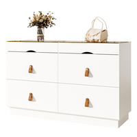 SIDEBOARD mit 6 Schubladen 120/40/78 cm in Weiß mit Glasplatte - Weiß, Glas (120/78/40cm) - BEAOK