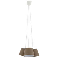 HÄNGELEUCHTE TELA Textilschirm Braun - Braun, Metall (47.2/47.2/128cm) - Briloner