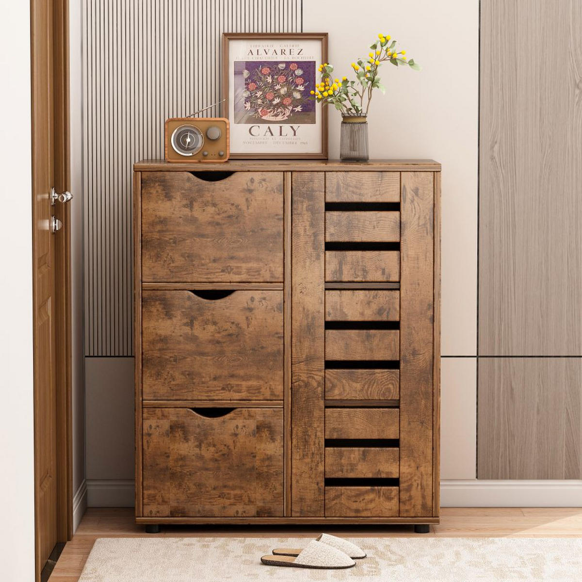 KOMMODE, braun 60/30/80 cm - Braun, Holzwerkstoff (84/18/35cm)