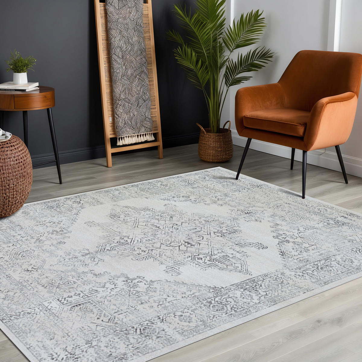 VINTAGE-TEPPICH 120x170 cm Grau - Grau, Naturmaterialien/Textil (120/170cm) - LIVABLISS
