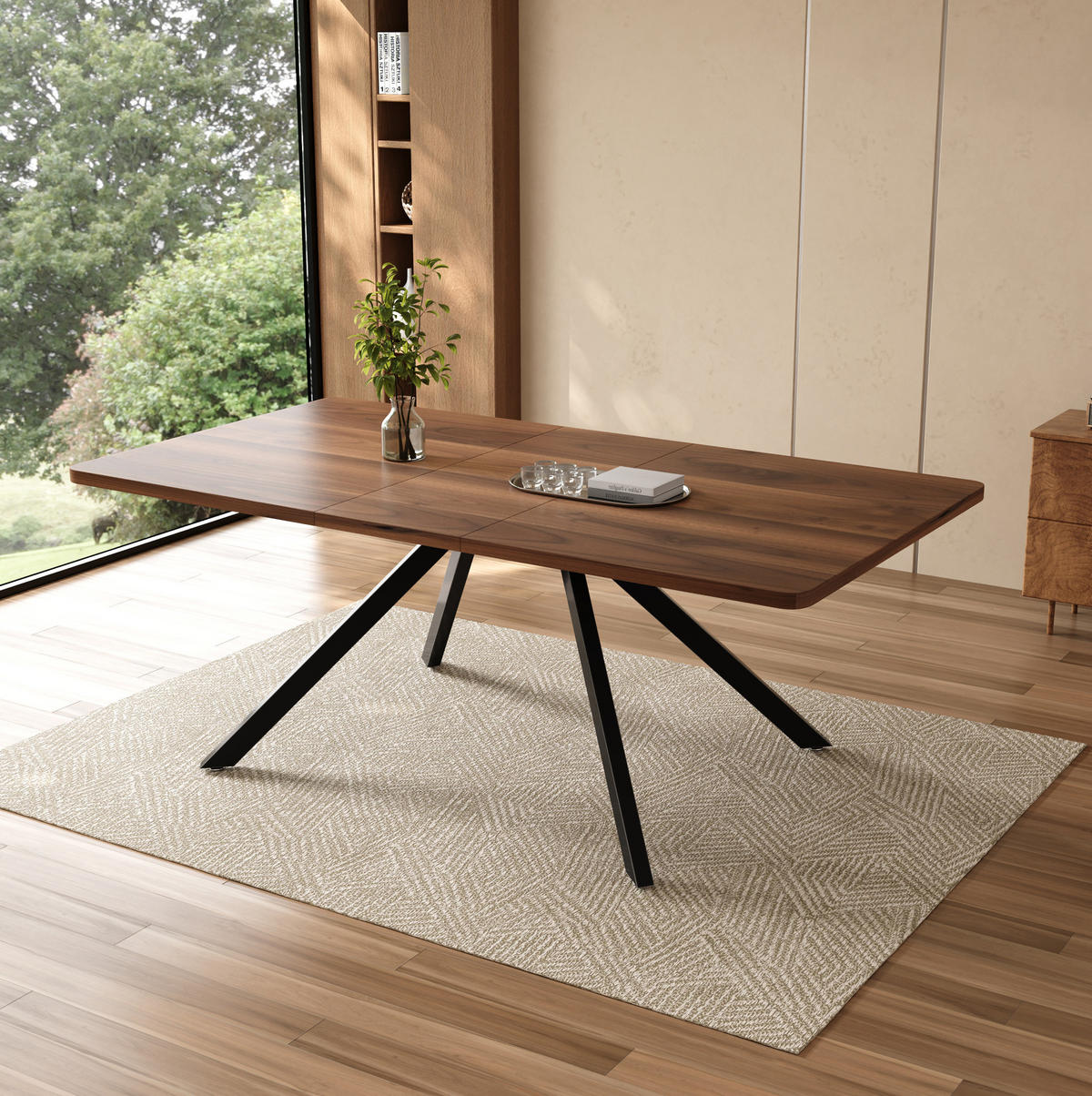 ESSTISCH 160/200/240/90 cm in Walnussfarben aus MDF ausziehbar - Walnussfarben, Holzwerkstoff (240/90/74.5cm) - Flora Grace