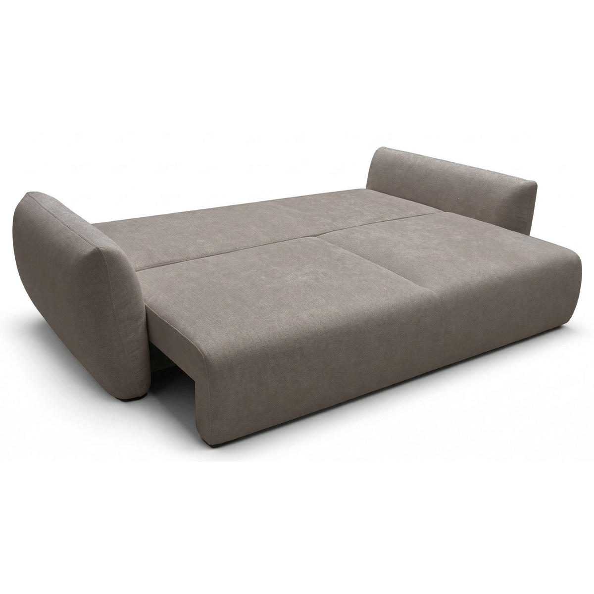 3-SITZER SCHLAFSOFA Zordo Chenille Hellbraun - Hellbraun/Schwarz, Kunststoff/Textil (238/91/102cm) - Selsey