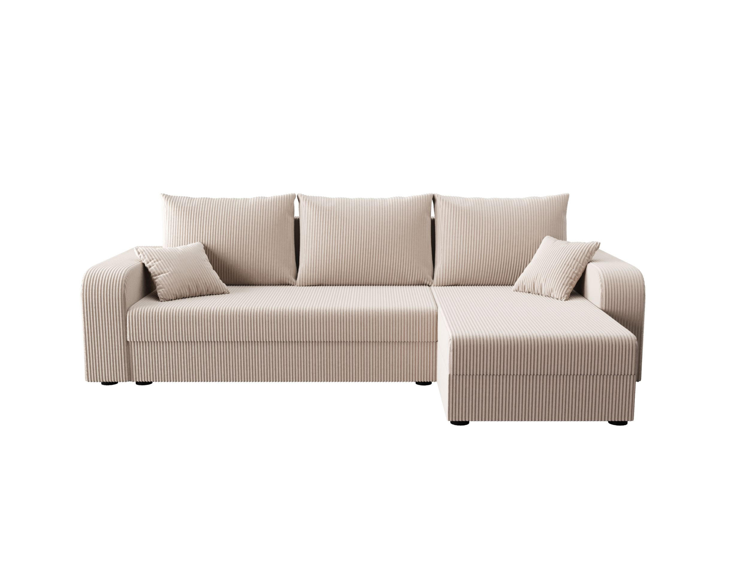 ECKSOFA HEWLET L BIS Zoom 1 Rechts mit Schlaffunktion - Beige, Textil (240/140cm) - Bedante