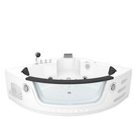 WHIRLPOOL Pool Badewanne Wanne W05H-TH-SC 140x140cm - Weiß, Glas/Kunststoff (140/60/140cm) - AcquaVapore by Sandra Jentho