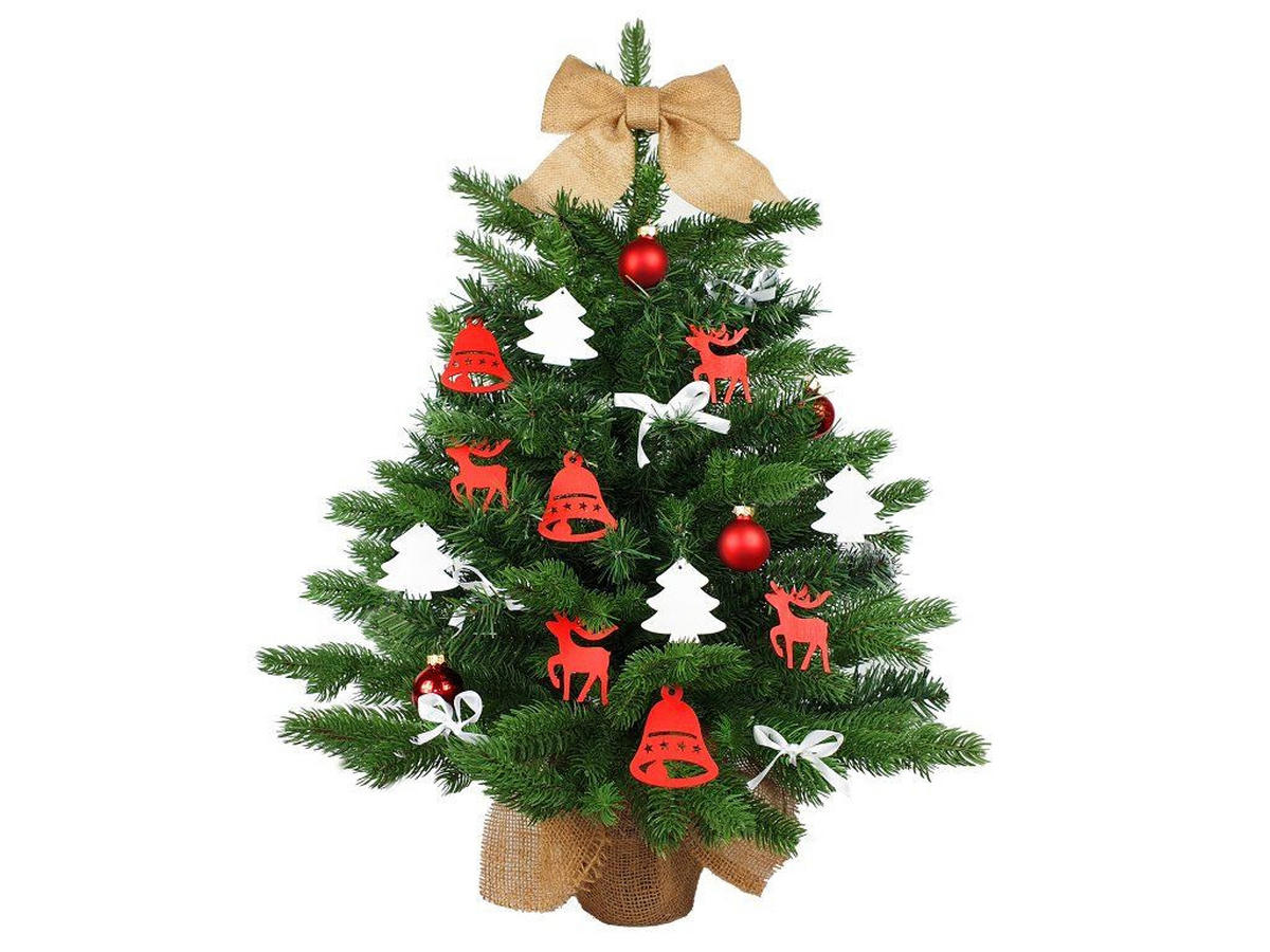 WEIHNACHTSBAUM künstlich Bernard in Blumentopf 75cm, Tannenbaum Christbaum Kunstbaum Dekobaum - Grün, Kunststoff/Stein (56/75cm) - LAALU