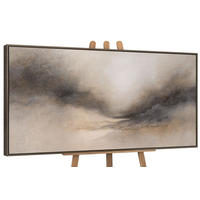 GEMÄLDE Nebliger Morgen Schattenfugenrahmen Grau 140x70 cm - Grau, Holz (140/70cm) - YS-art gallery