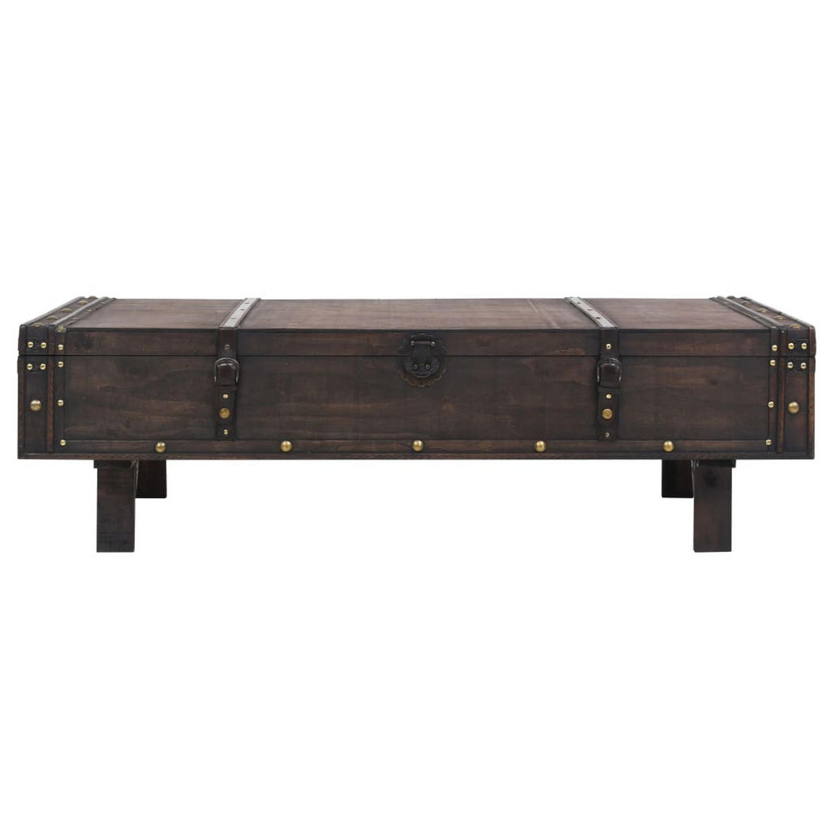 COUCHTISCH Sperrholz Vintage-Stil 120x55x35 cm - Braun, Holz (55/120/35cm) - furnicato
