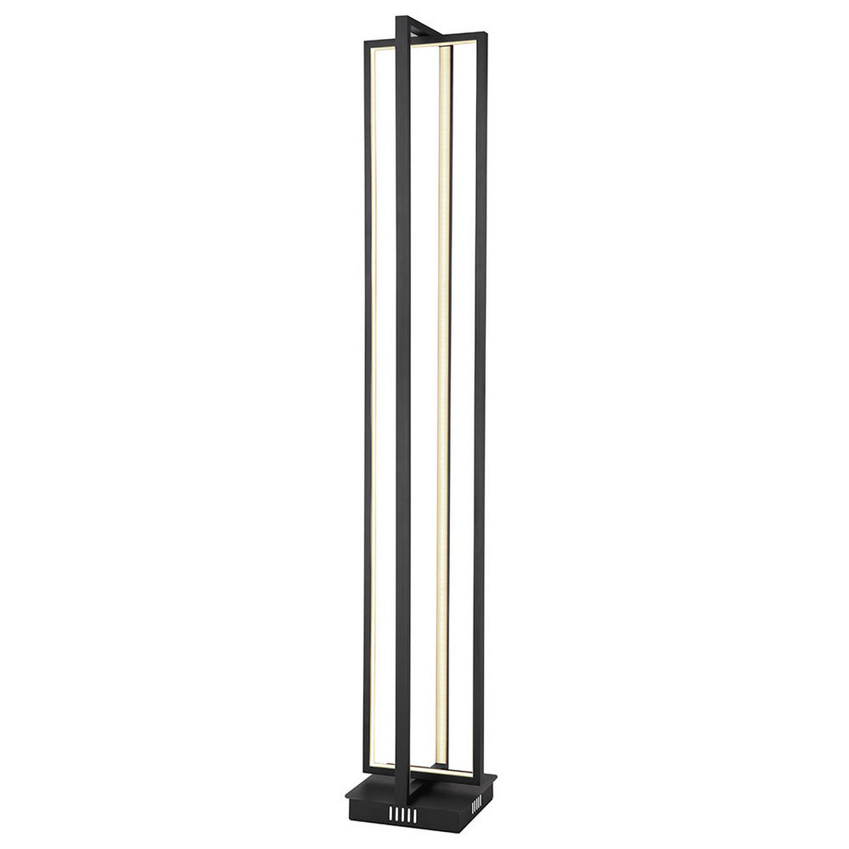 LED STEHLEUCHTE Metall Schwarz Opal - Schwarz, Metall (20/20/123cm) - Globo Lighting