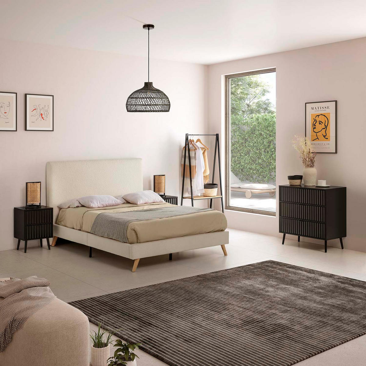 KOMMODE 80/80/40 Lluvia Schwarz - Schwarz, Holzwerkstoff (80/80/40cm)