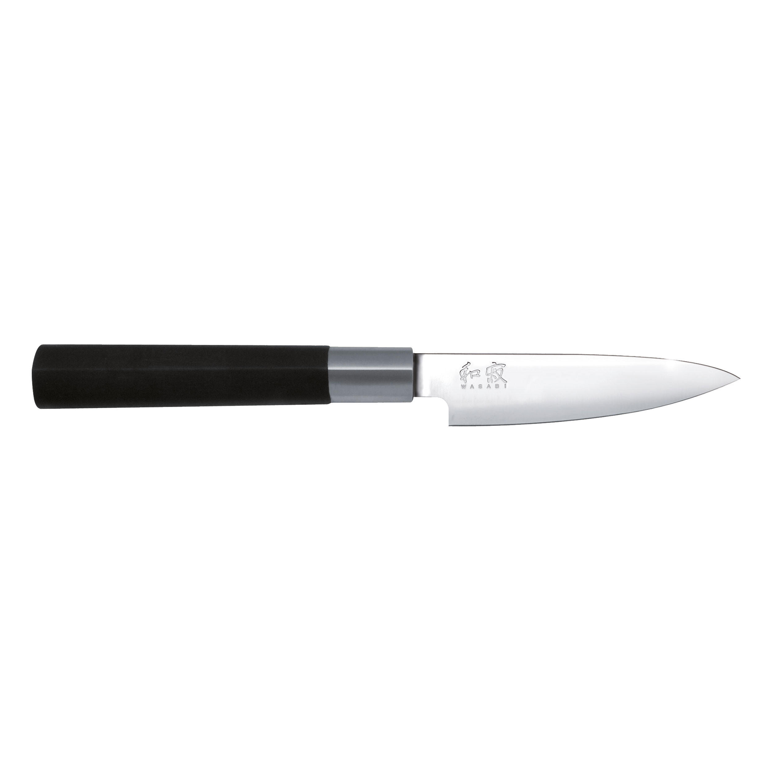 ALLZWECKMESSER Wasabi Black, Edelstahl, 10 cm - Silberfarben, Metall (36cm) - Kai Messer