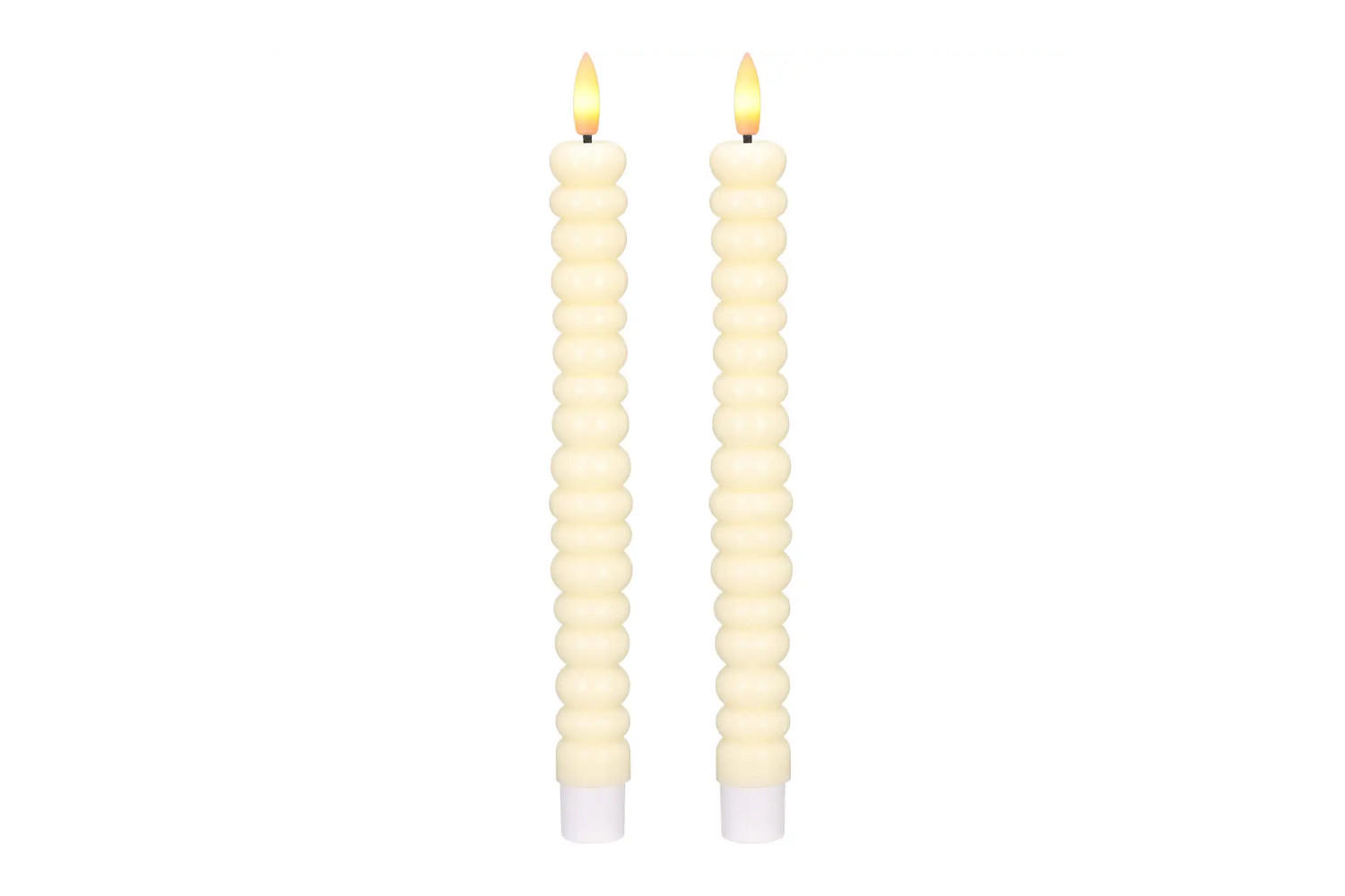 LED-KERZENSET Ø2,2x22 cm, Creme - Creme, Naturmaterialien (2.2/2.2/22cm) - dasmöbelwerk