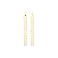 LED-KERZENSET Ø2,2x22 cm, Creme - Creme, Naturmaterialien (2.2/2.2/22cm) - dasmöbelwerk