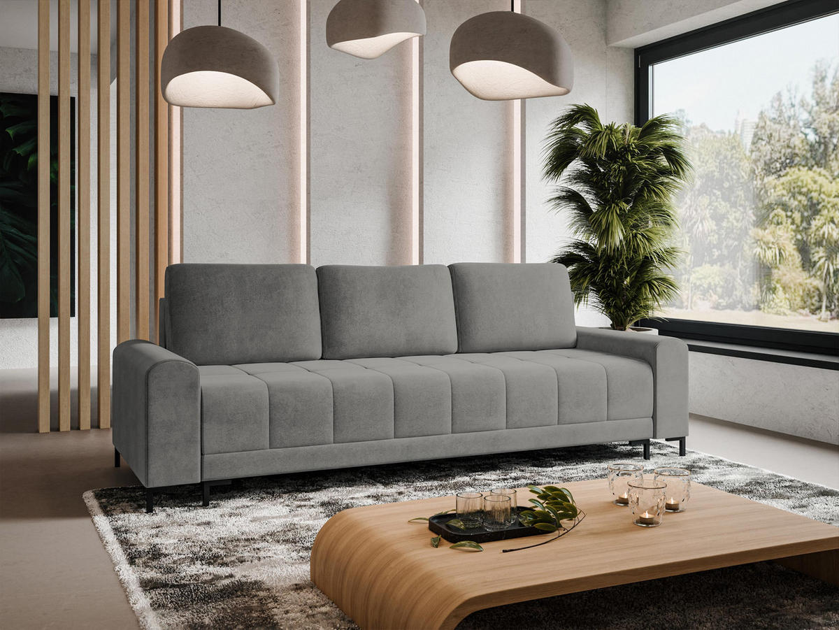 SCHLAFSOFA Aris - Schwarz/Grau, Holz/Textil (238/92/95cm) - MIRJAN24