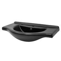 WASCHBECKEN - Schwarz, Keramik (50.5/22.5/87cm) - ML-DESIGN