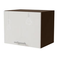 KLAPPHÄNGESCHRANK Essen W4B/45 Weiß Hochglanz / Lava Matt 45 / 32,5 / 36cm - Dunkelgrau/Weiß Hochglanz, Holz/Holzwerkstoff (45/36/32.5cm) - Feldmann-Wohnen