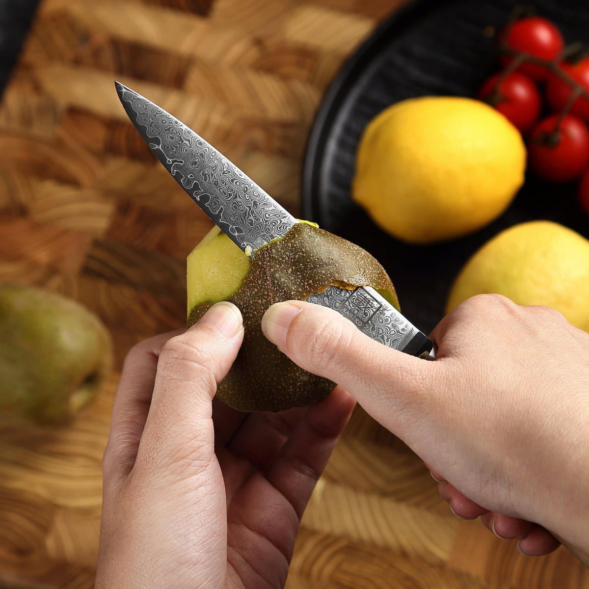 ALLZWECKMESSER 12 cm - Nussbaumfarben, Holz/Metall (24cm) - Zayiko