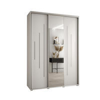 SCHWEBETÜRENSCHRANK 235,2/170/45 3-türig - Silberfarben/Weiß, Holz/Metall (170/235/45cm) - Abiks Möbel
