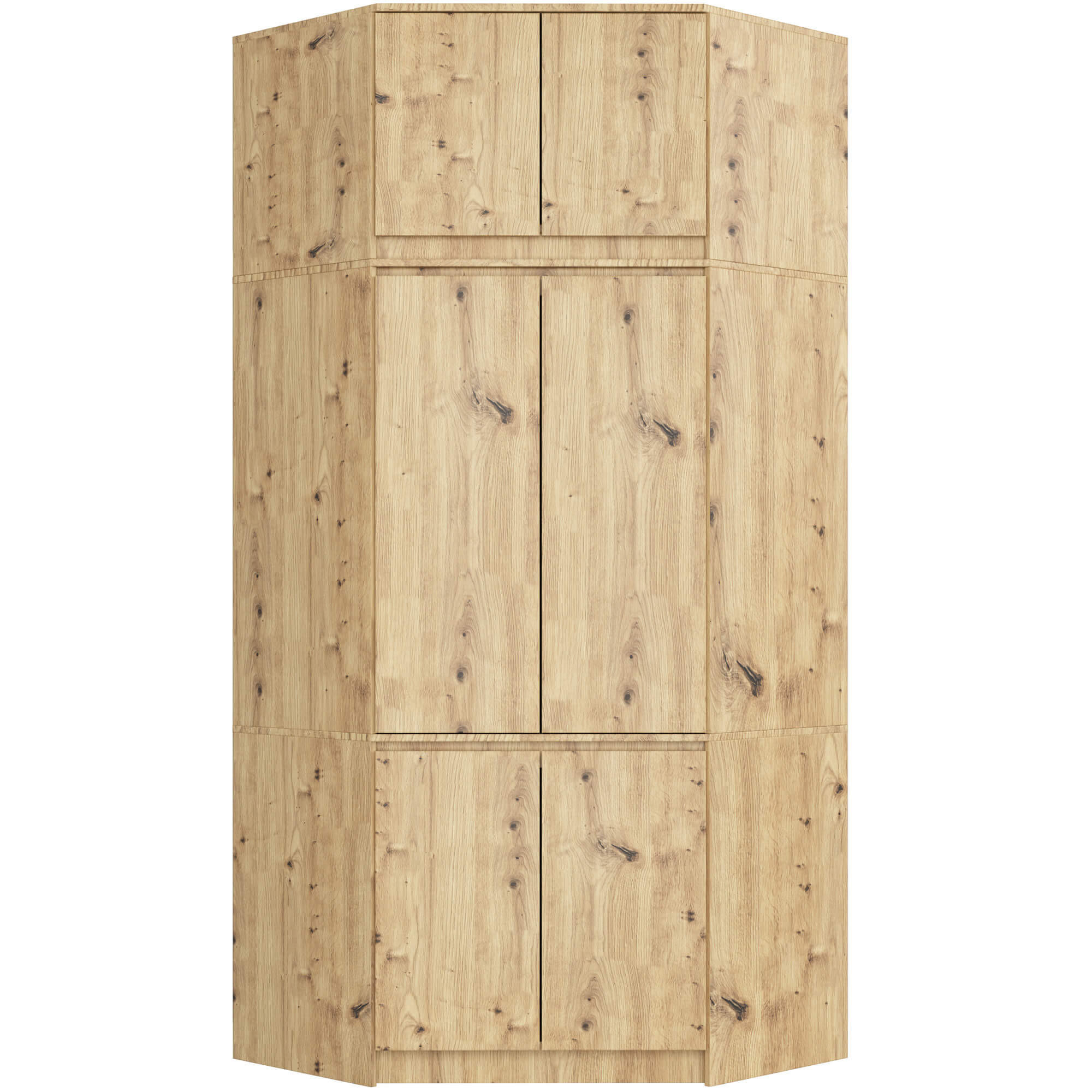 KLEIDERSCHRANK Eiche Artisan 100x50x235 cm - Eiche Artisan, Holzwerkstoff (100/235/50cm) - Akord