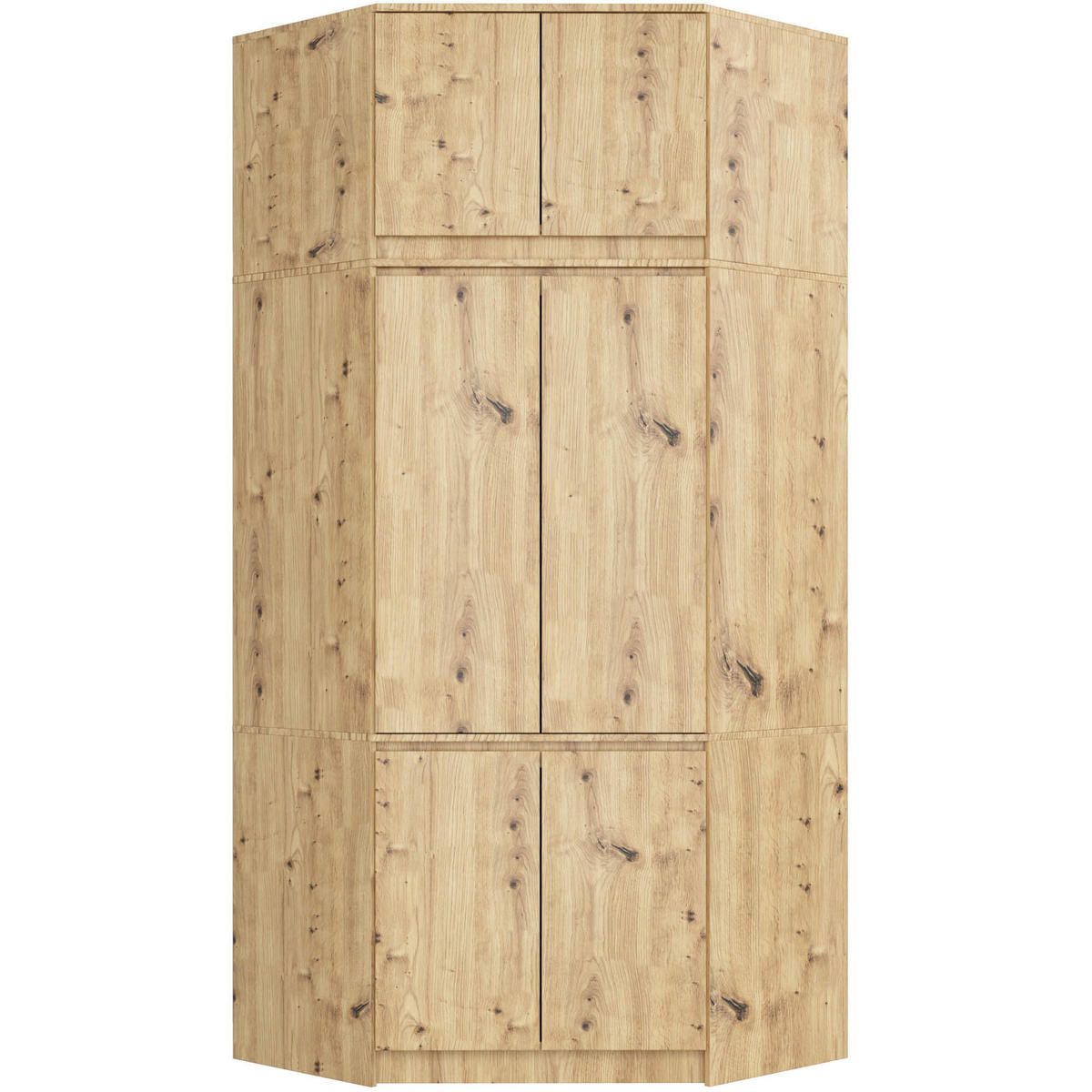 KLEIDERSCHRANK Eiche Artisan 100x50x235 cm - Eiche Artisan, Holzwerkstoff (100/235/50cm) - Akord