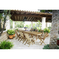 GARTENMÖBELSET 9TLG. KUBA MENORCA - Beige, Holz - SAM