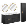 KOUPELNOVÝ NÁBYTEK 120.4cm Adriel 2er-Set Matná černá - černá, kompozitní dřevo (120.4/57/46cm) - Petits-meubles