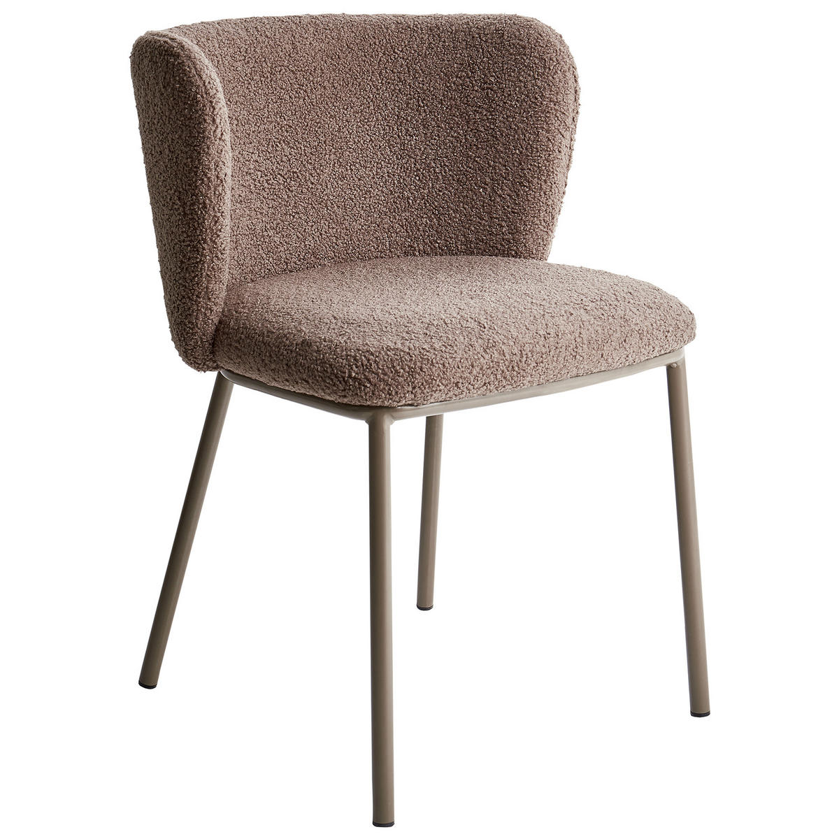 ESSZIMMERSTUHL Braun Mina II - Hellbraun, Textil (45/75/52cm) - Beliani