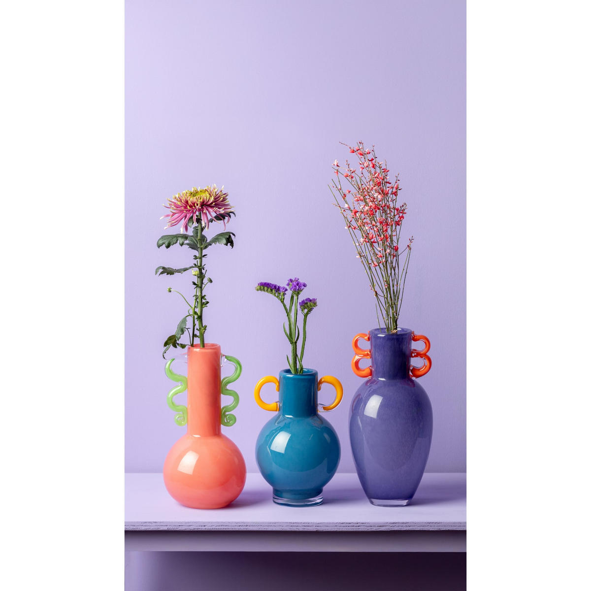VASE Fiesta Blau 15/15/23.5 cm - Blau, Glas (15/23.5cm) - Present Time