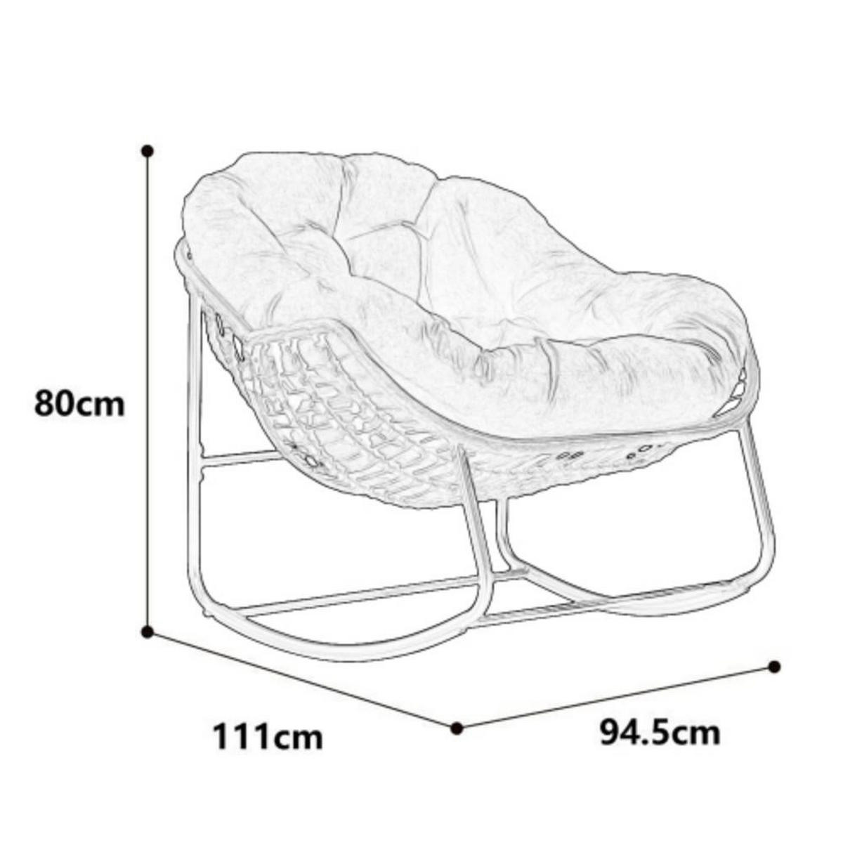 SCHAUKELSTUHL Schaukelsessel,Rattanstuhl mit Stahlrahmen,Grün-Polyester - Grün, Metall (94.5/80/111cm) - LVHOM
