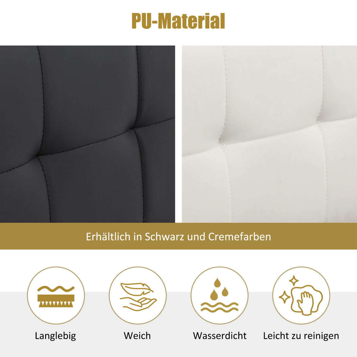 POLSTERBETT 160/200 cm in Schwarz PU mit Lattenrost - Schwarz, Holz/Textil (160/200cm) - KOMHTOM