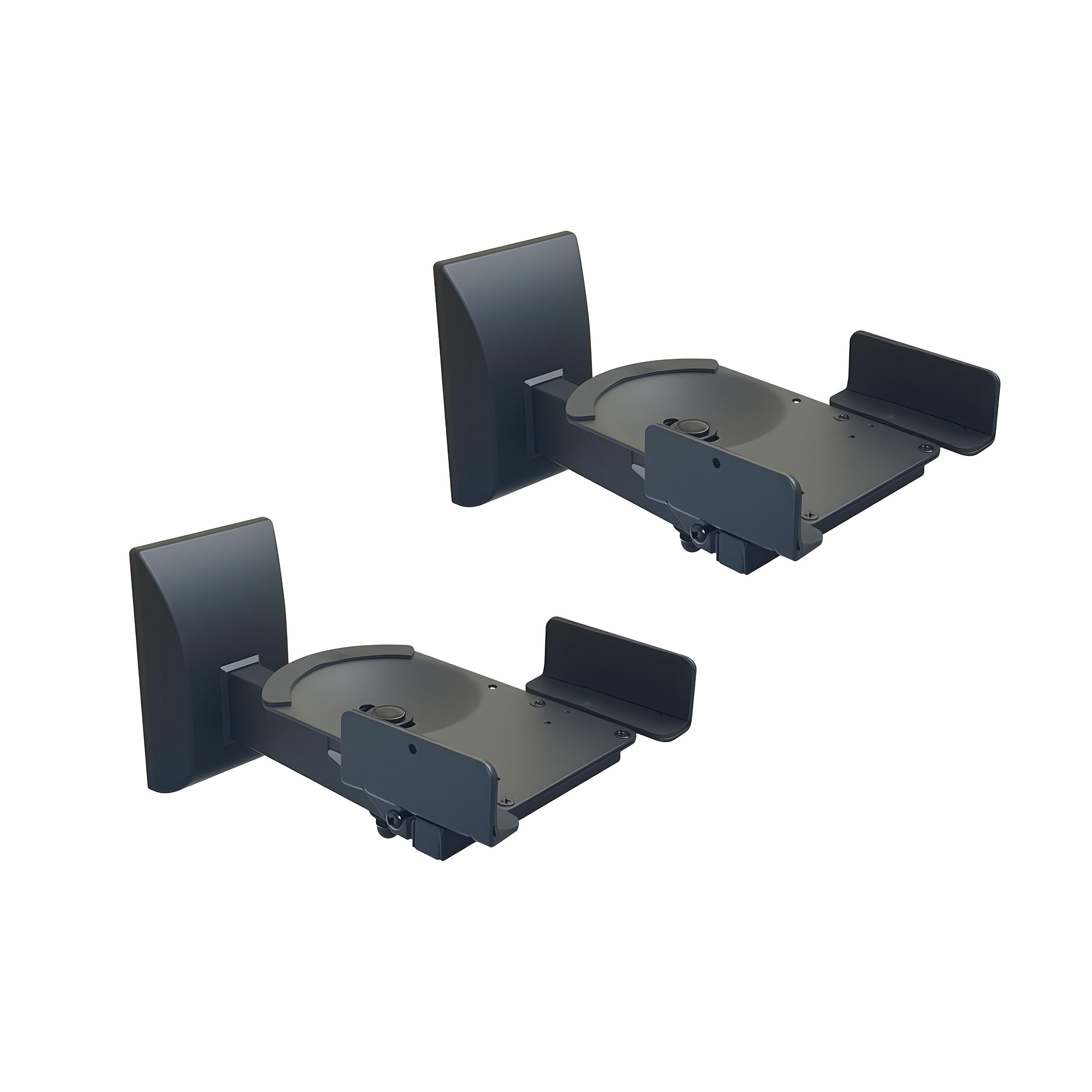 2XNÁSTENNÝ držiak repro - čierna, kov (28/14/23cm) - Relaxdays