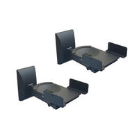 2XNÁSTENNÝ držiak repro - čierna, kov (28/14/23cm) - Relaxdays