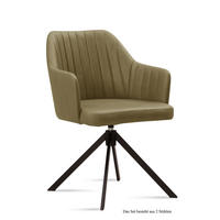 ARMLEHNSTUHL drehbar (2er-Set) Dennie 58x81x60 Schwarz/Olivgrün - Schwarz/Olivgrün, Kunststoff (60/81/58cm) - 58aufmkessel