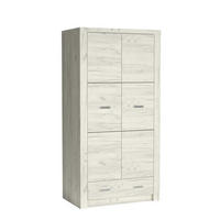DREHTÜRENSCHRANK ZERI 96/192/58 cm 2-türig Eiche Bianco - Eiche Bianco, Holzwerkstoff (96/192/58cm) - MASSENO