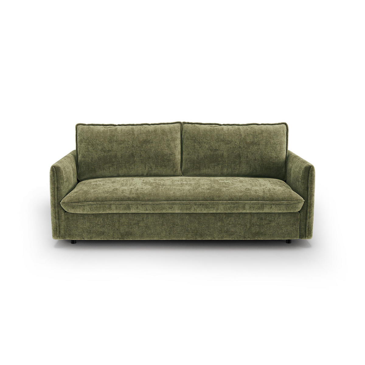 SCHLAFSOFA Express AVA Geprägter Samt Vintage-Grün 178cm - Dunkelgrün/Grün, Textil (178/78/100cm) - Premium Interiors