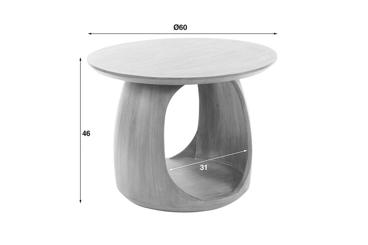 BEISTELLTISCH MEVA Braun Akazie - Braun, Akazienholz/Holz (60/60/46cm) - KAWOLA