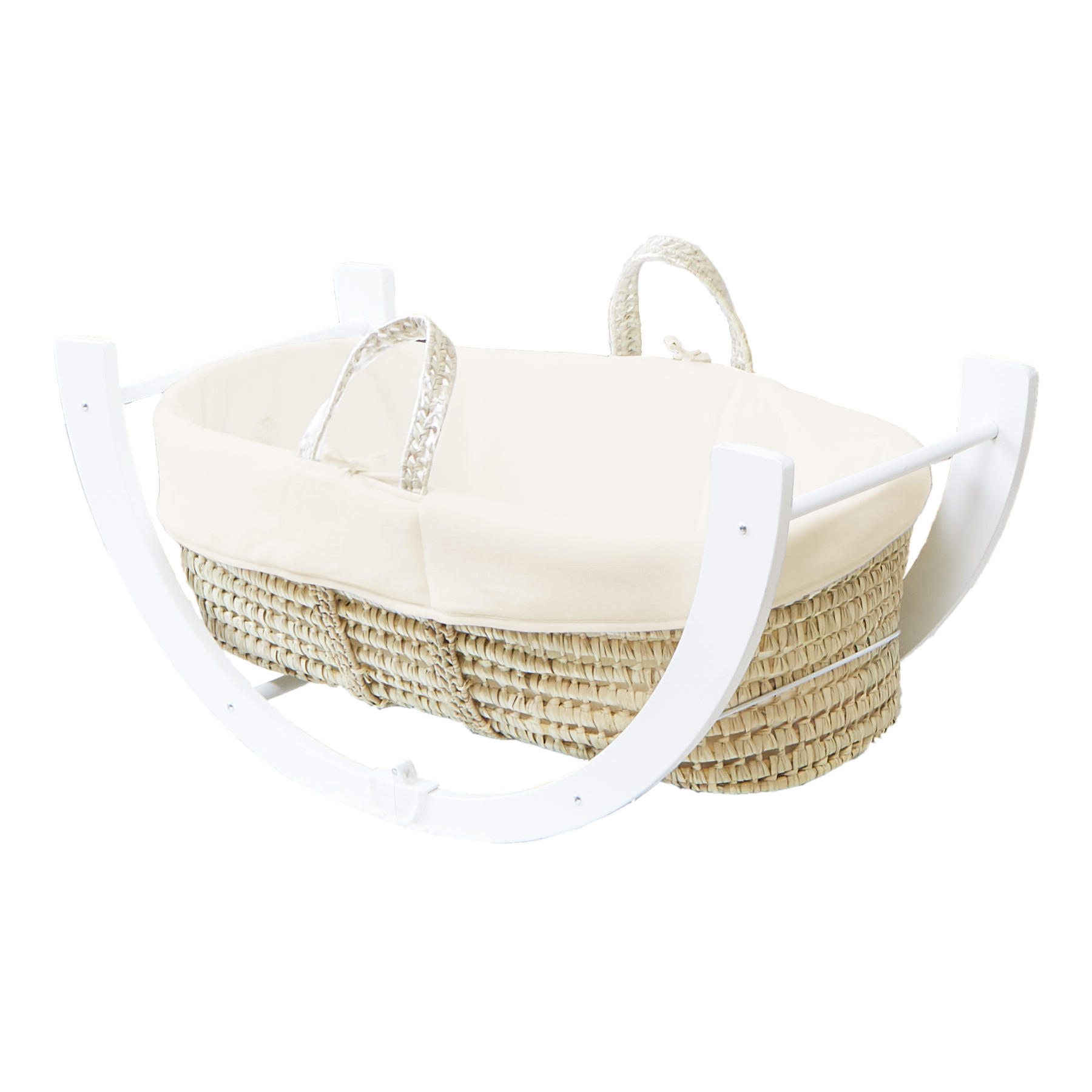 BABYTRAGEKORB mit umdrehbarem Gestell natur - Ecru, Naturmaterialien (29/78cm) - Premiers Moments