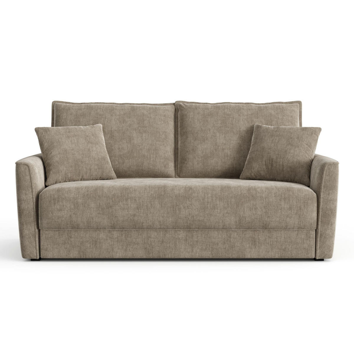 SCHLAFSOFA GERADE Rastergewebe Taupe 180cm - Taupe, Textil (180/97/93.5cm) - Sia Home