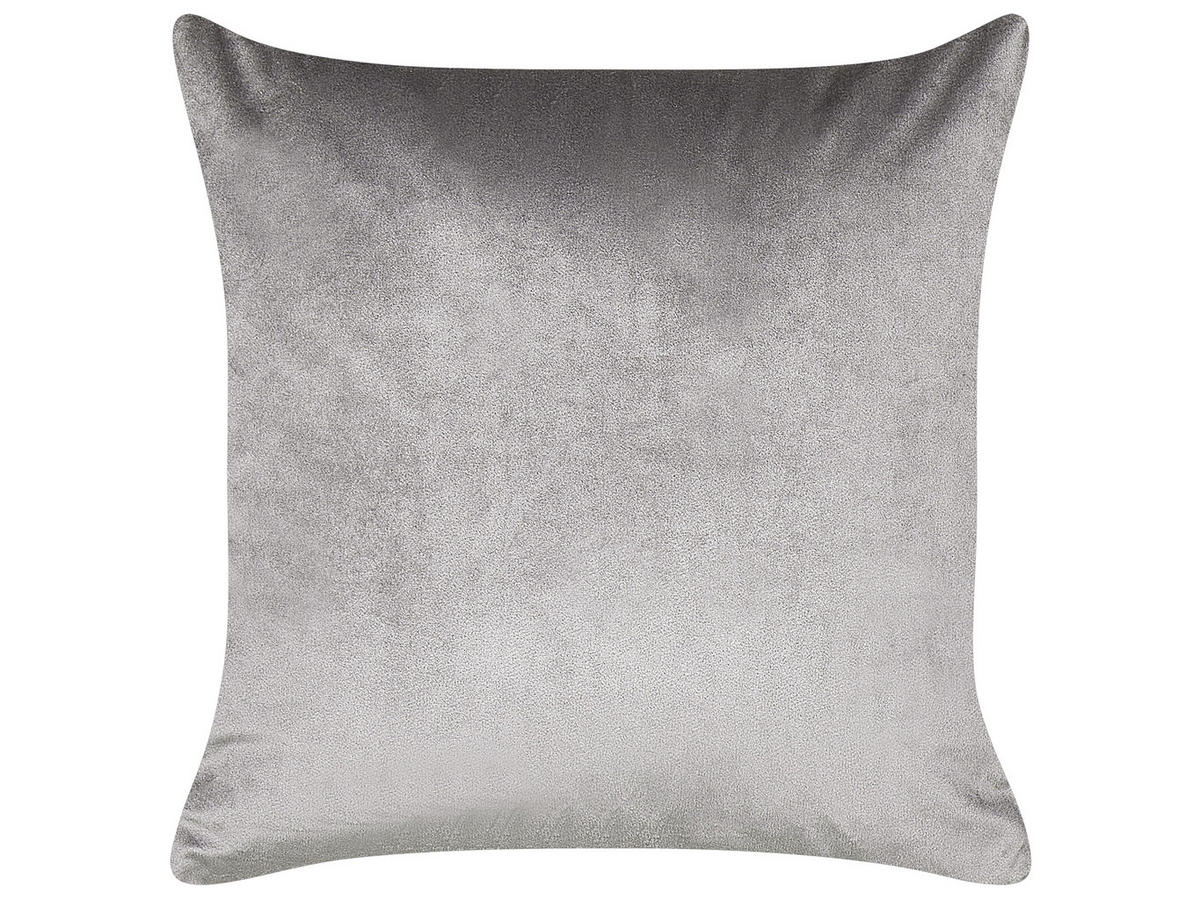 DEKOKISSEN 2er-Set Grau 45/45 cm Einadia - Weiß/Grau, Textil (45/45cm) - Beliani