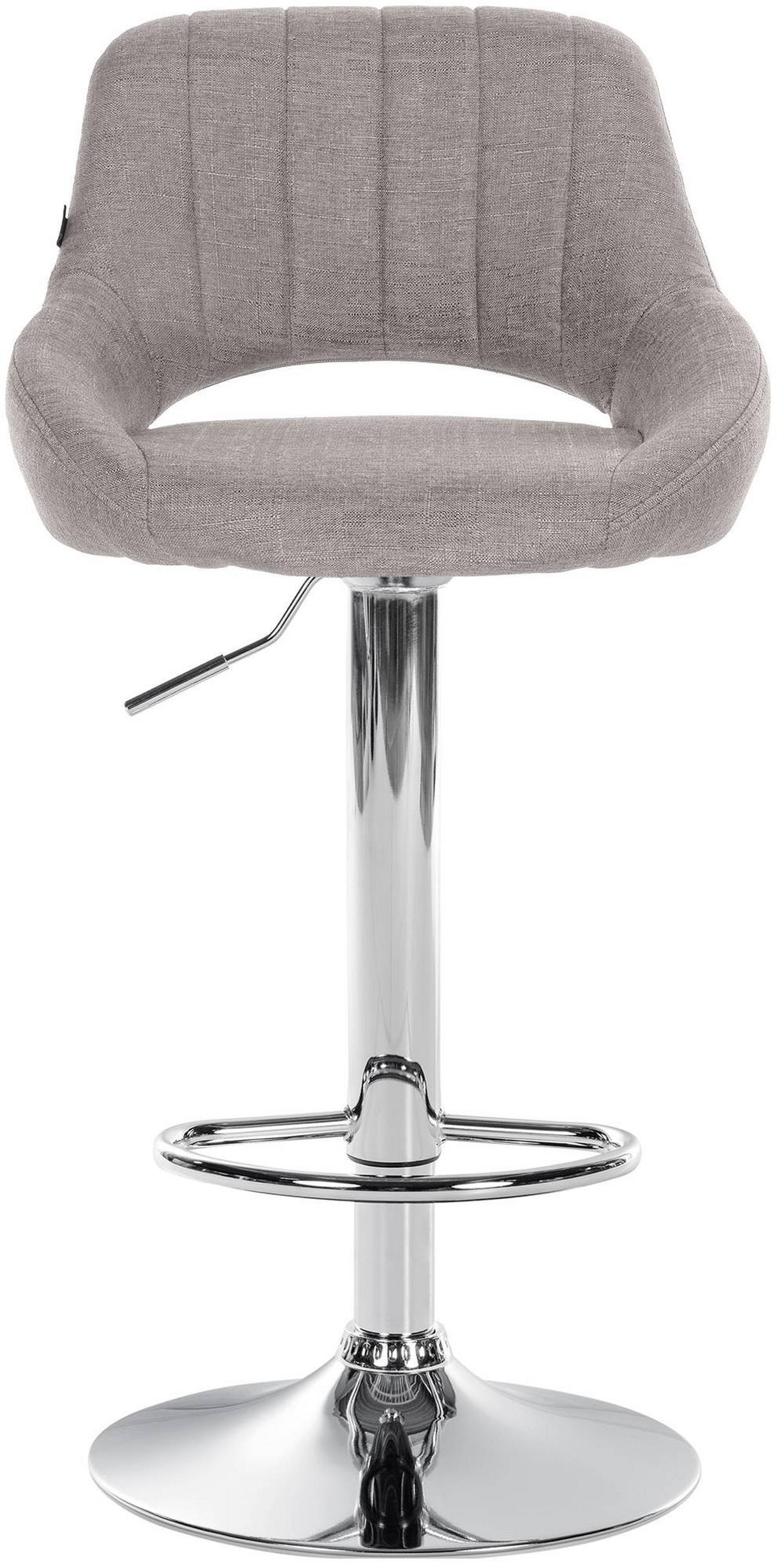 BARHOCKER Milet 48x47x85 cm grau - Grau, Textil (47/85/48cm) - furnicato