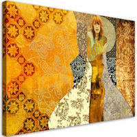 WANDBILD gustav klimt frau - Goldfarben, Textil (60/40cm) - Feeby