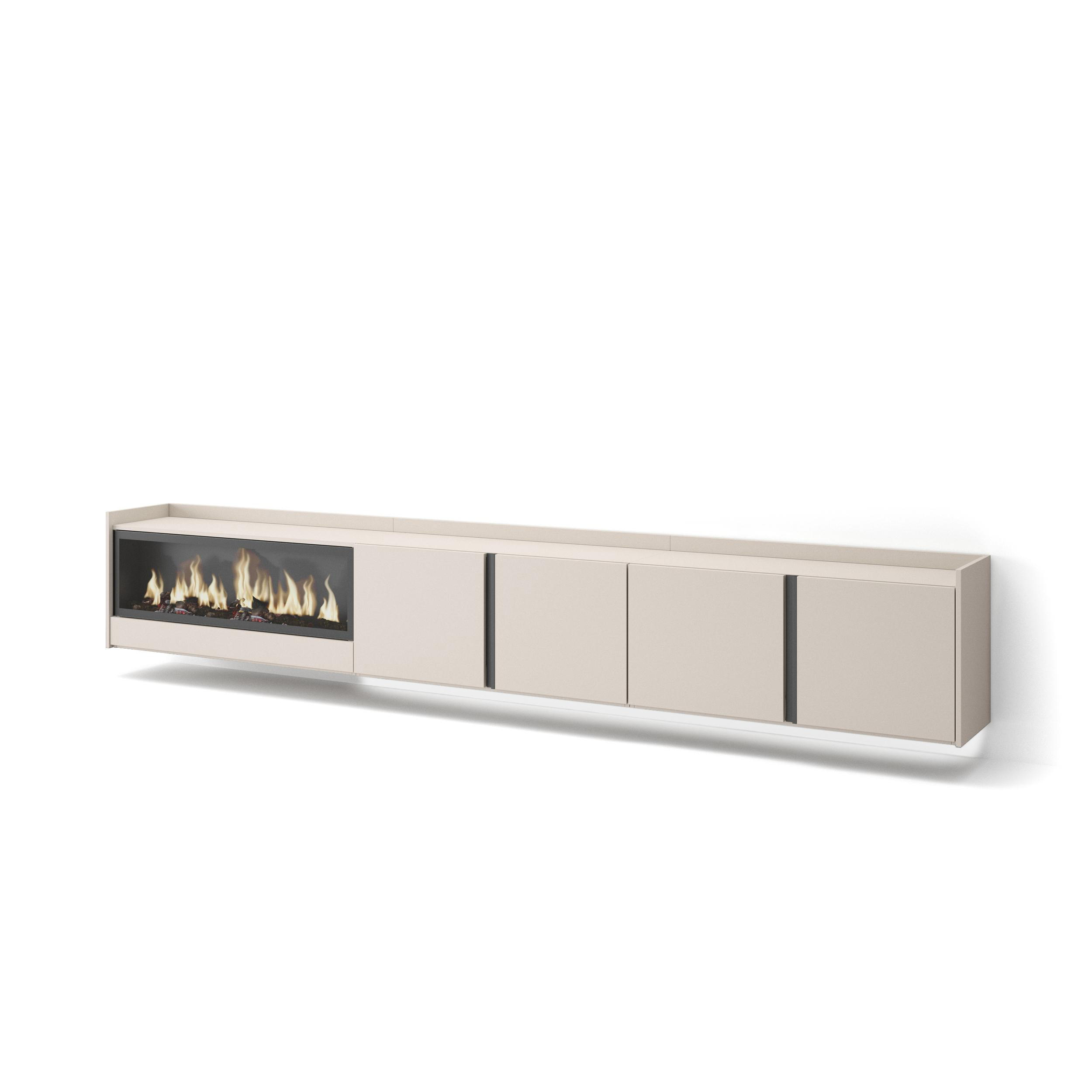 Skraut Home Lowboard, Beige 315x50x35 cm