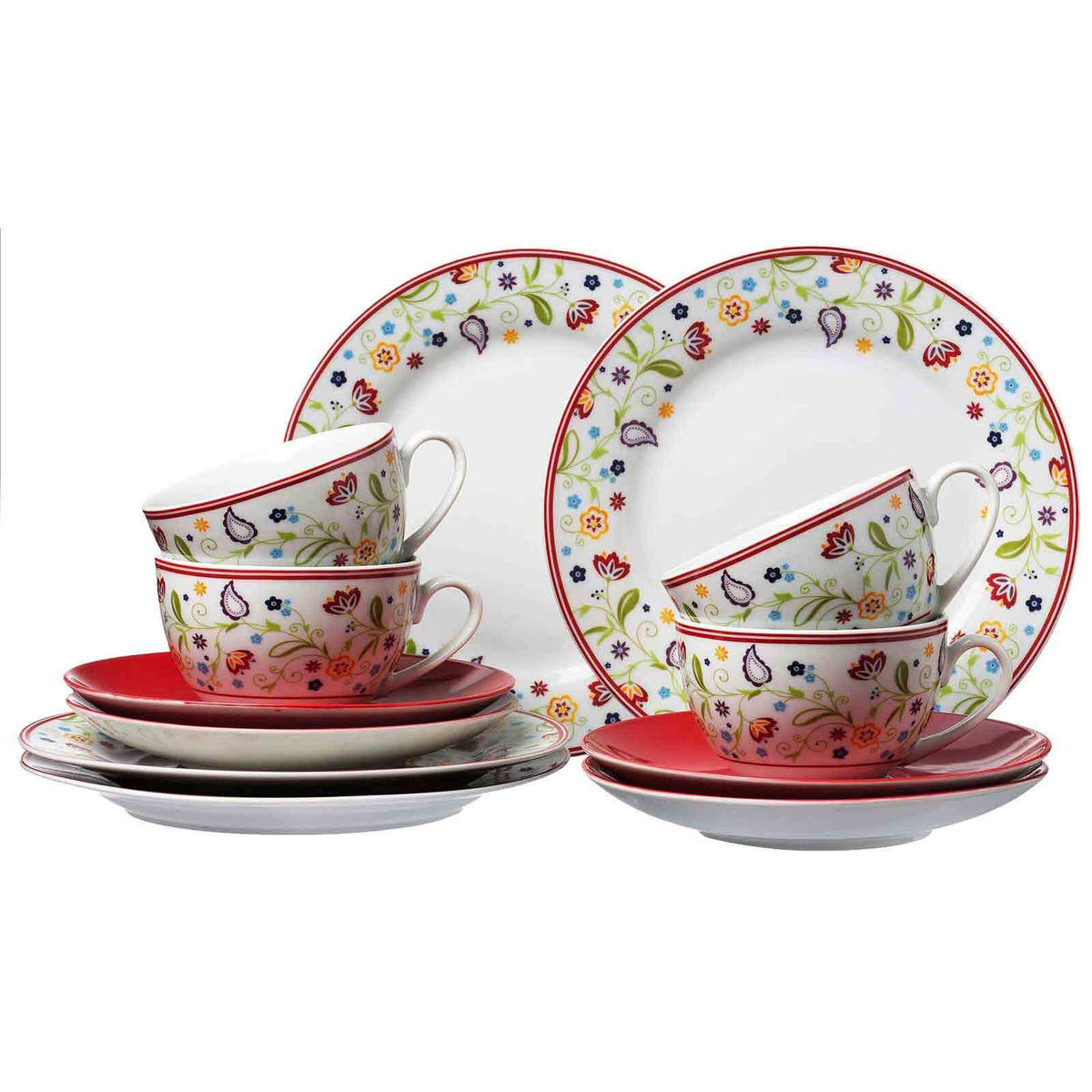 KAFFEESERVICE Shanti Doppio bunt 12er Set - Multicolor, Keramik (1/1/1cm) - Ritzenhoff Breker