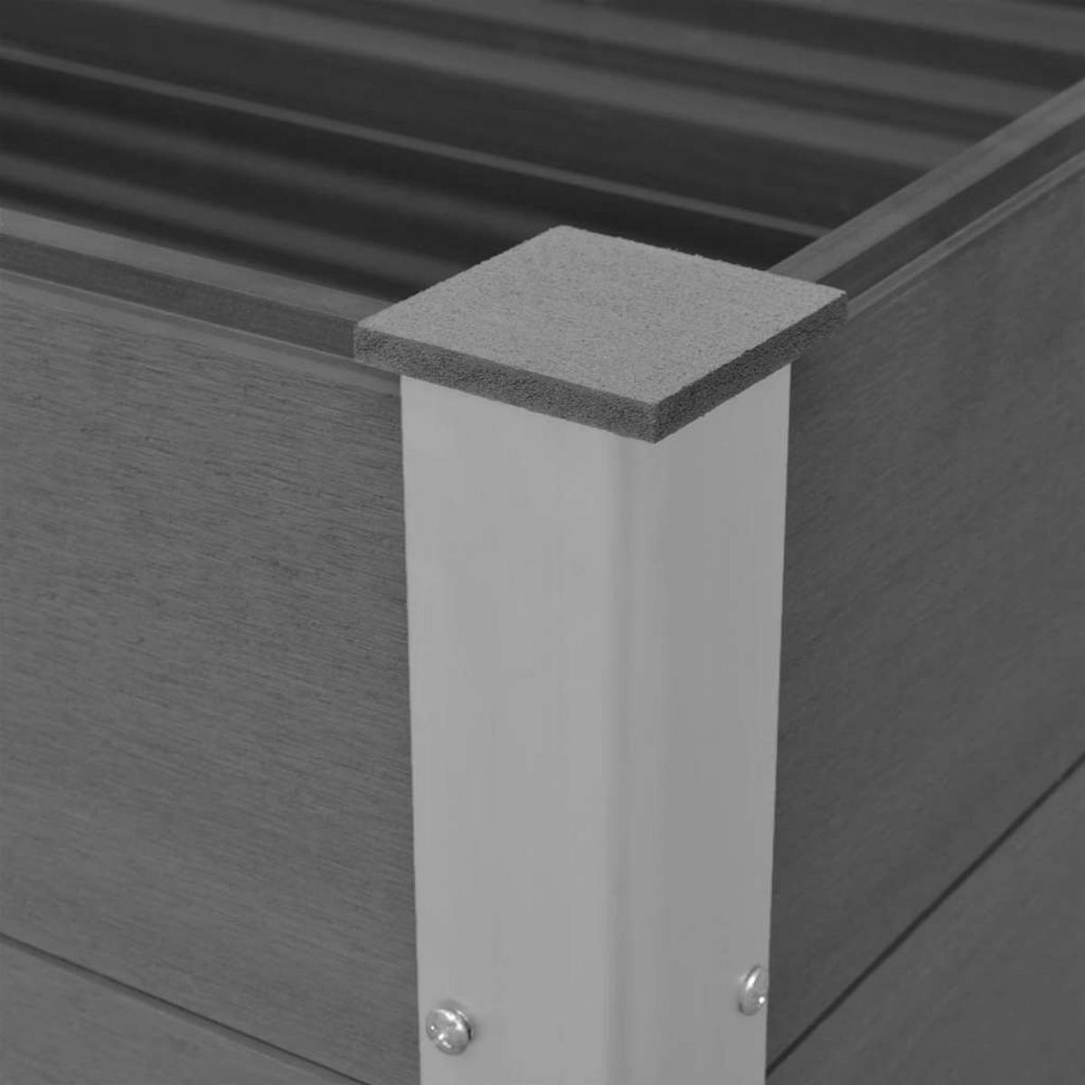 GARTEN-HOCHBEET Wpc 100/50/54 Cm Grau - Grau, Holzwerkstoff (50/54/100cm) - vidaXL