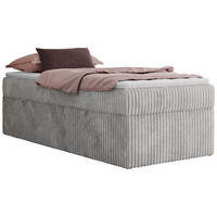 BOXBETT ZERO 90/200 - Hellgrau Cord - H3 - Topper T25 - Hellgrau, Textil (90/200cm) - MKS